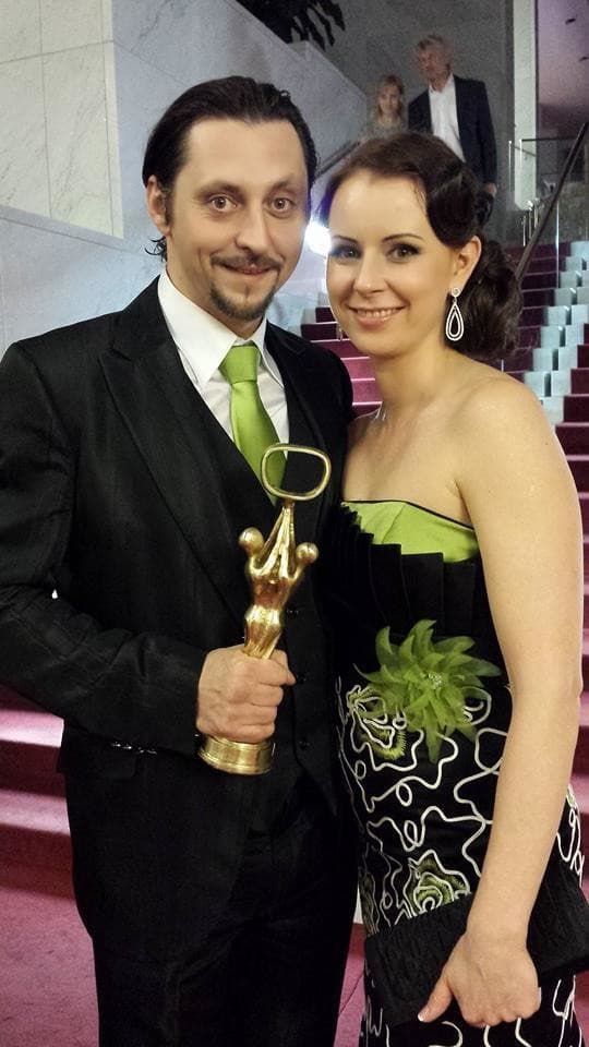 Lukáš Latinák s manželkou Aničkou (2014)