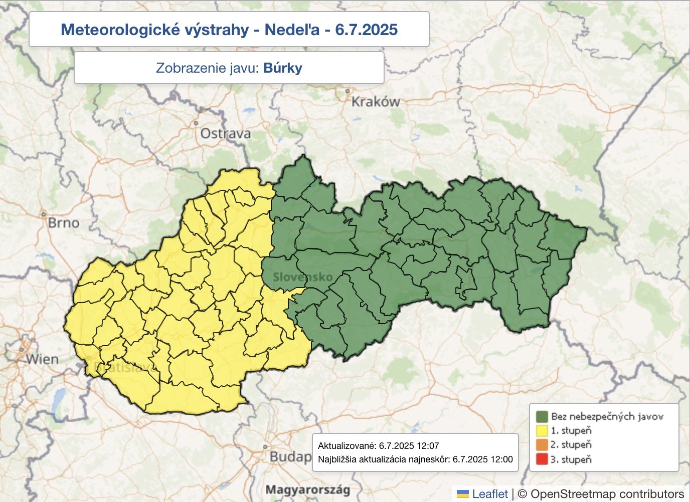 Po horúčavách hrozia búrky