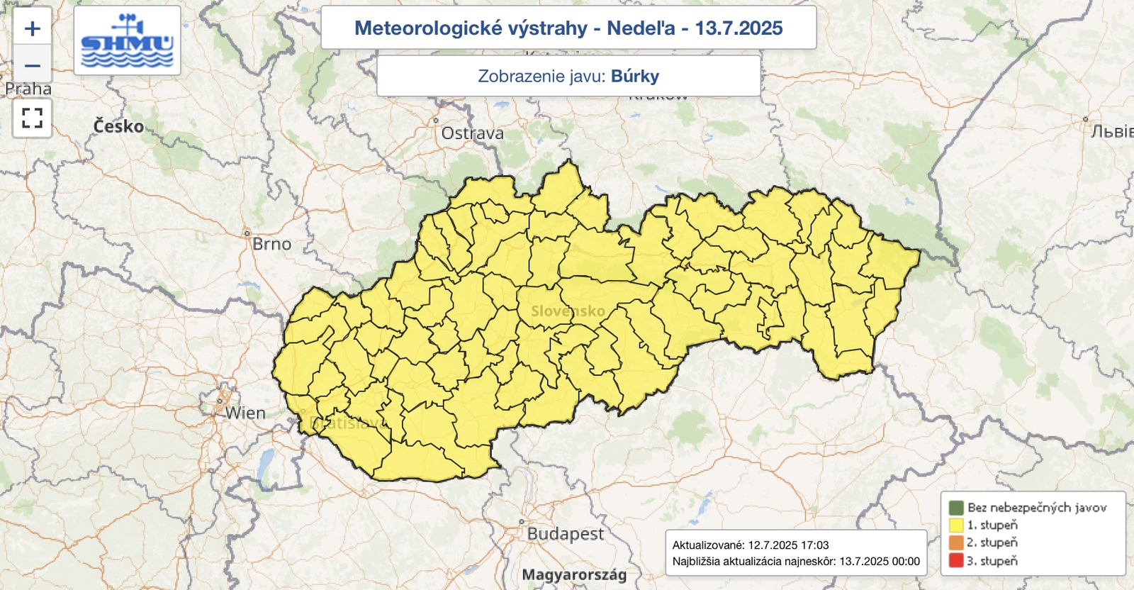Meteorológovia varujú: Na celom