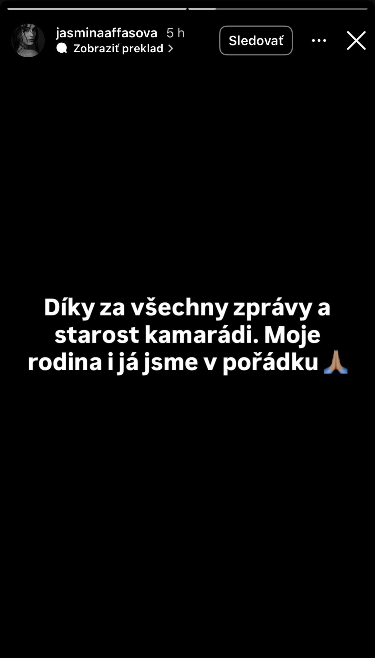 Obrovský STRACH o tanečnicu