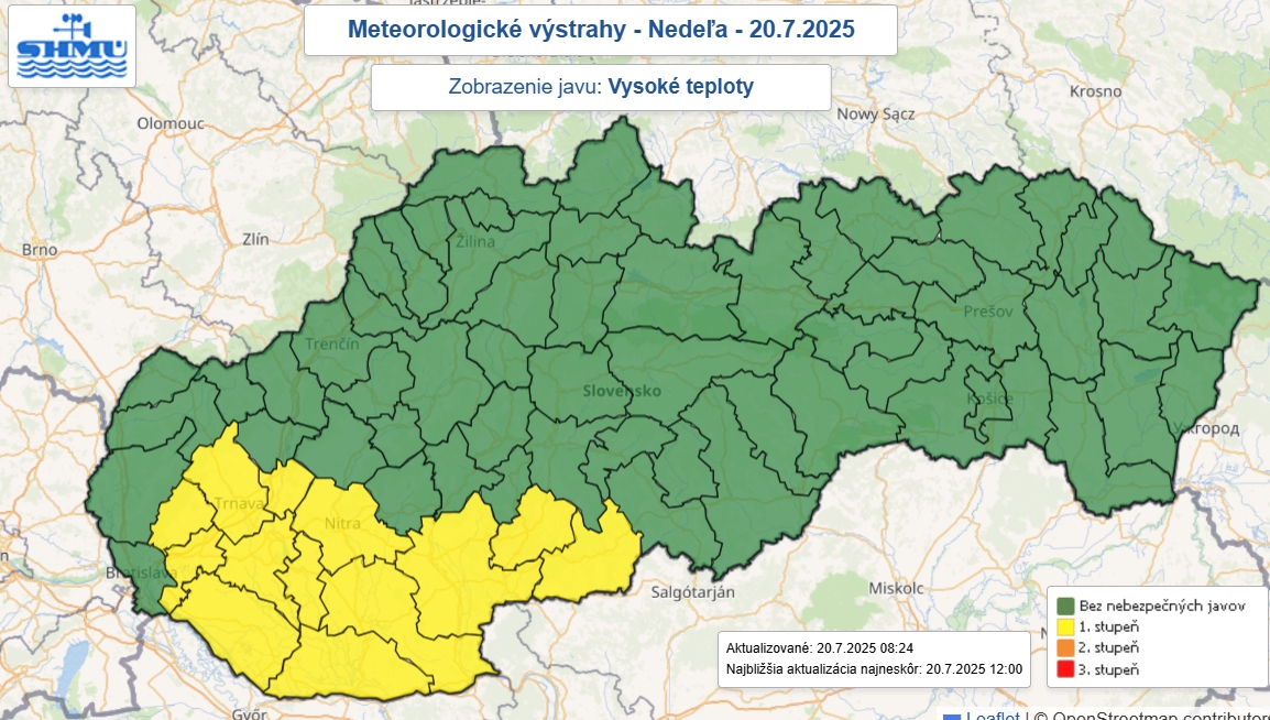 Meteorológovia varujú pred horúčavou