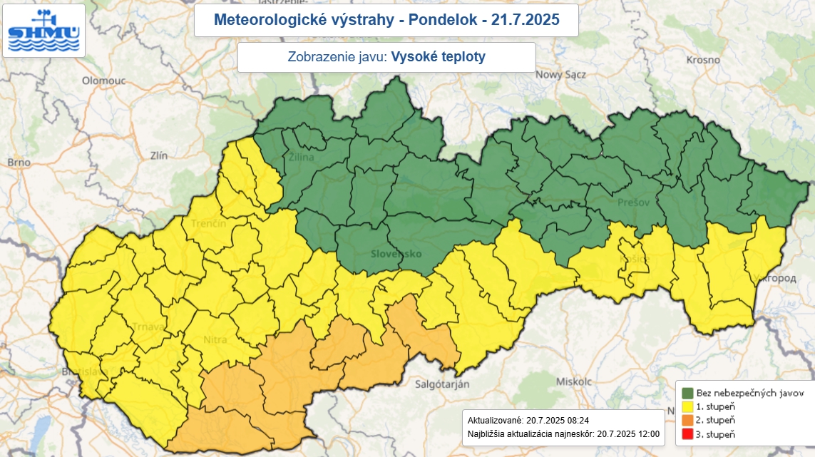 Meteorológovia varujú pred horúčavou
