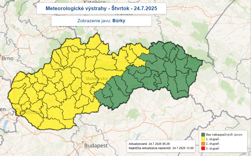AKTUÁLNE NA Slovensku udreli
