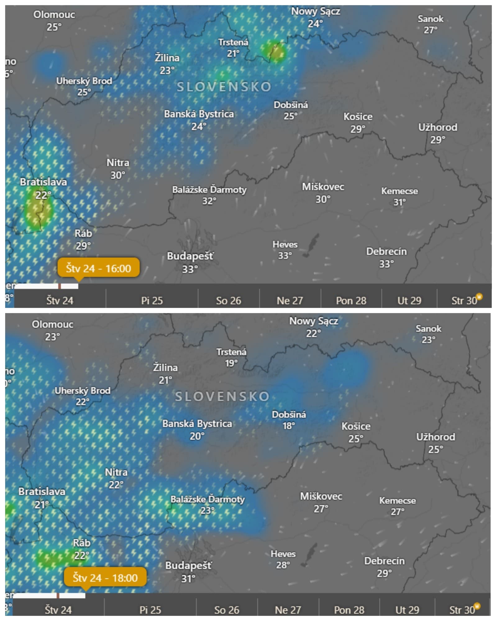AKTUÁLNE NA Slovensku udreli