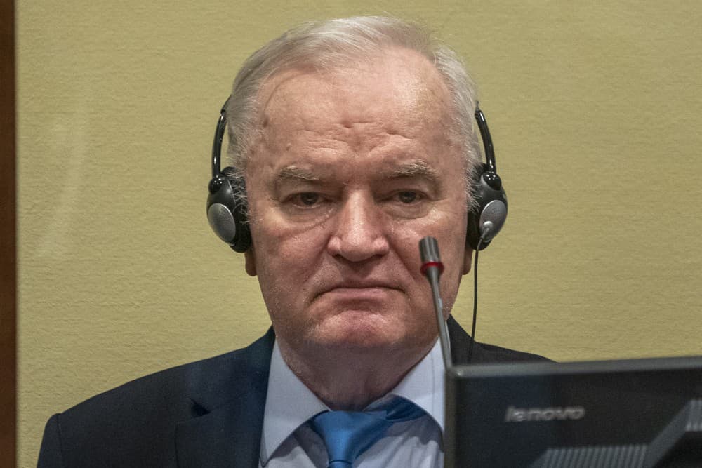 Bývalý veliteľ Ratko Mladič, ktorý dostal doživotie za masakru v Srebrenici. 