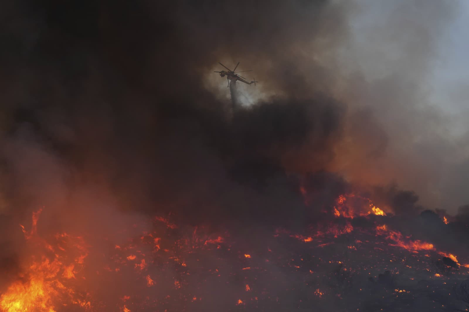 Požiar severne od Los