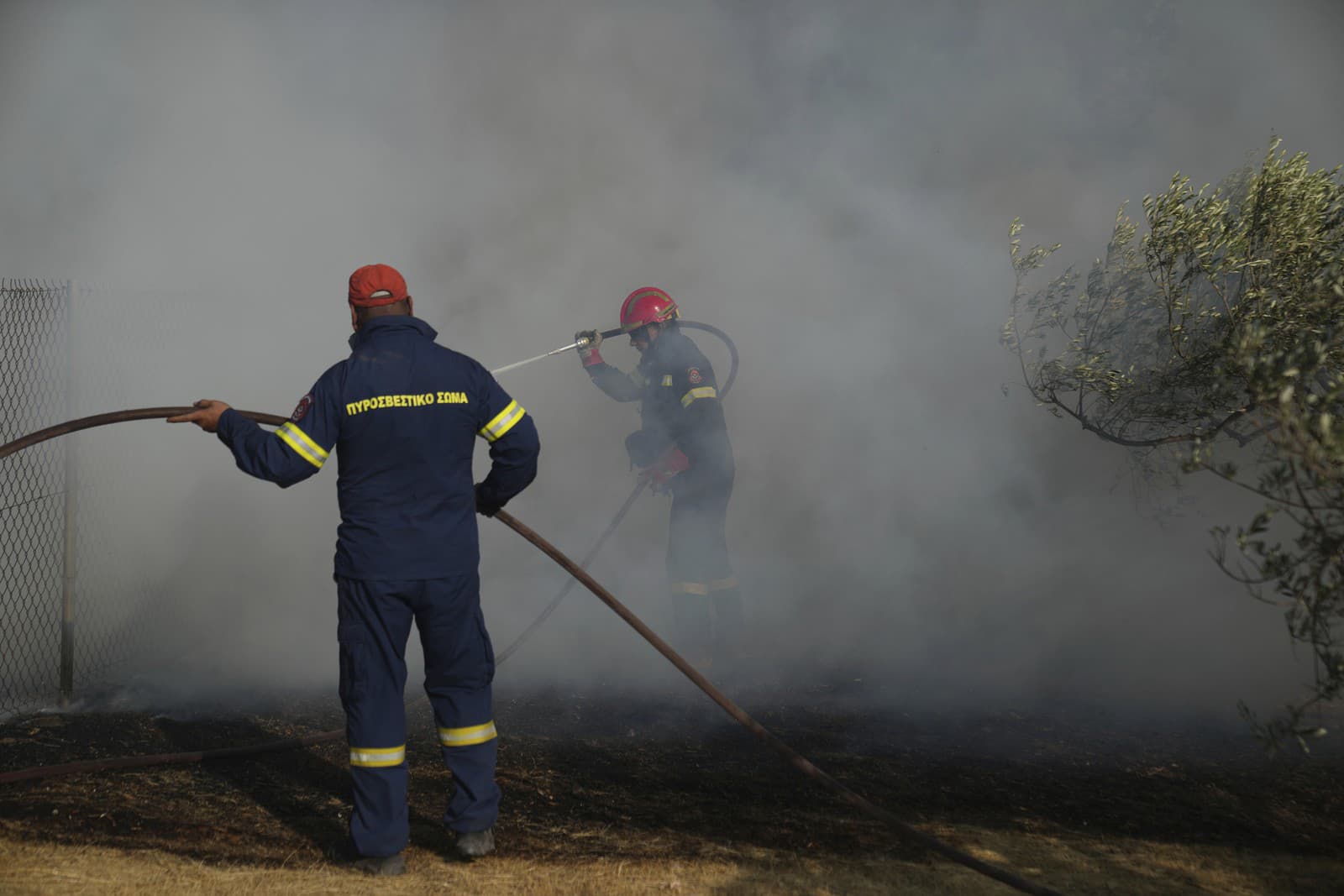 Lesný požiar v Grécku