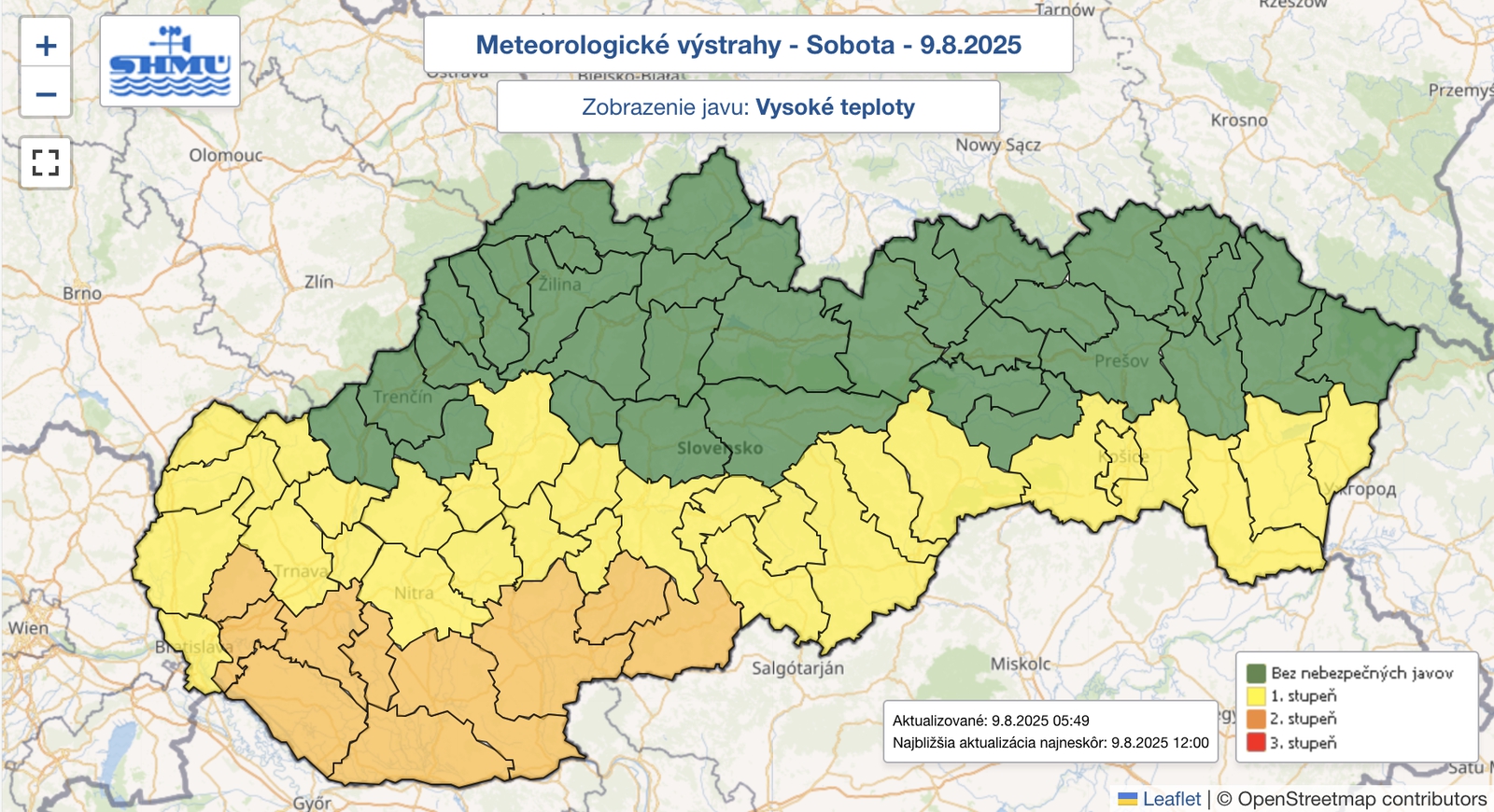 Na Slovensku udrú pekelné