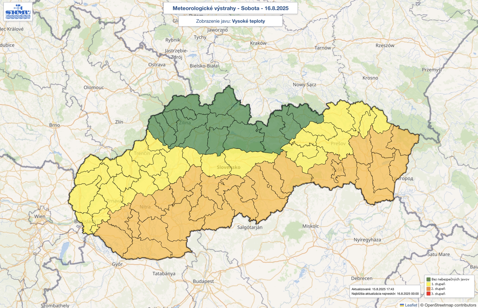 Výstraha pred vysokými teplotami