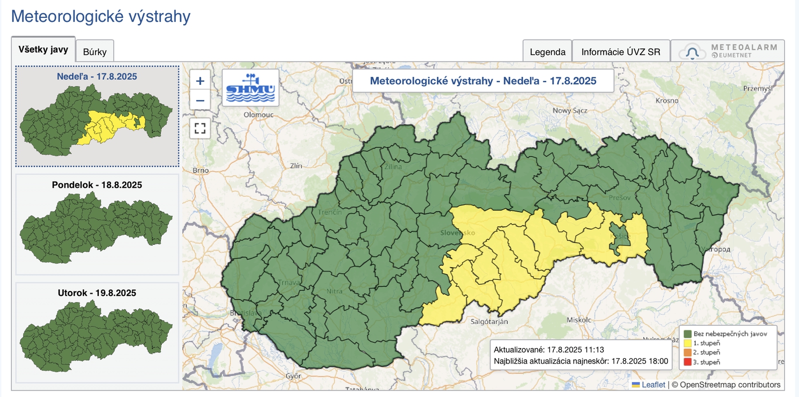 Meteorológovia varujú pred búrkami: