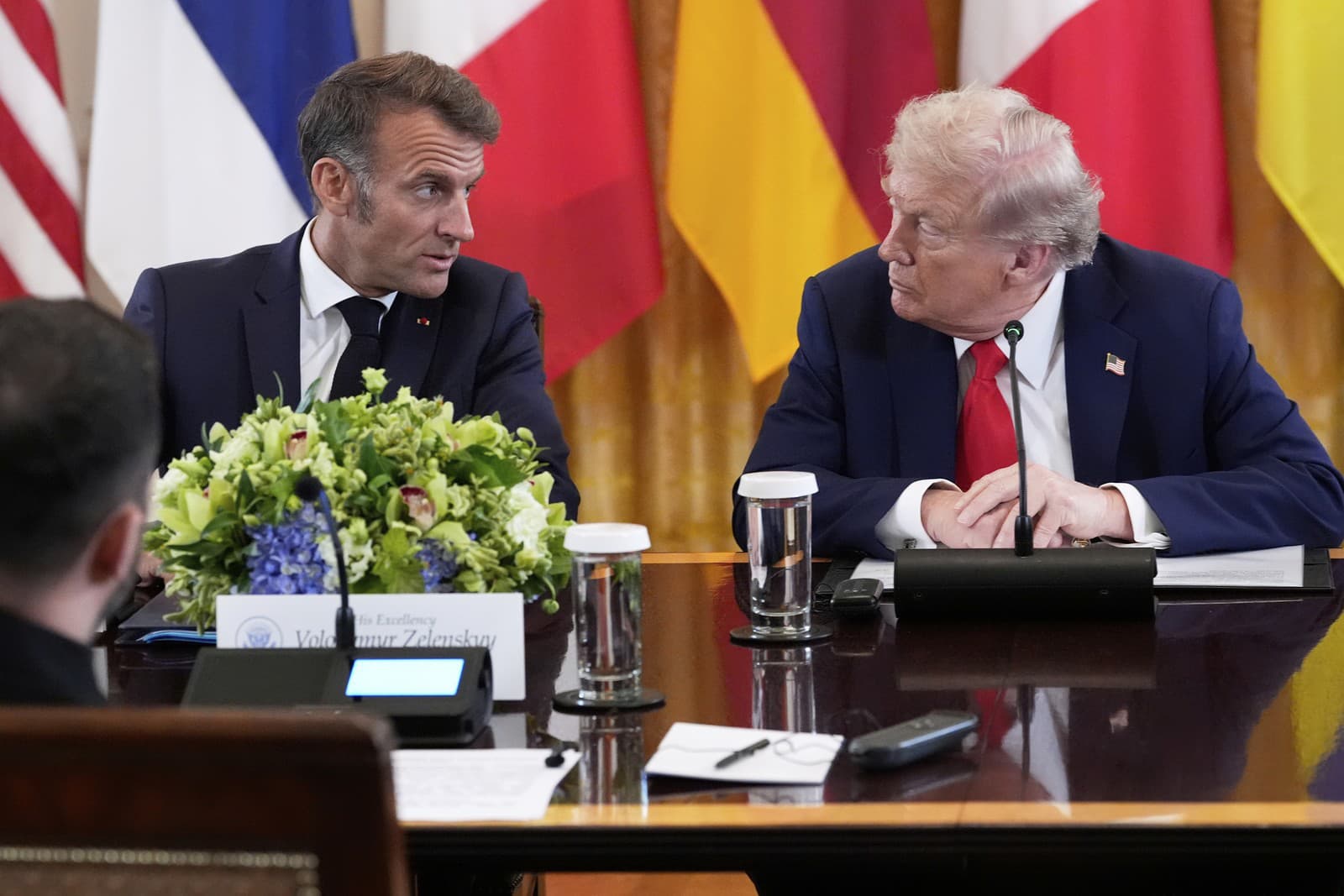 Emmanuel Macron a Donald Trump
