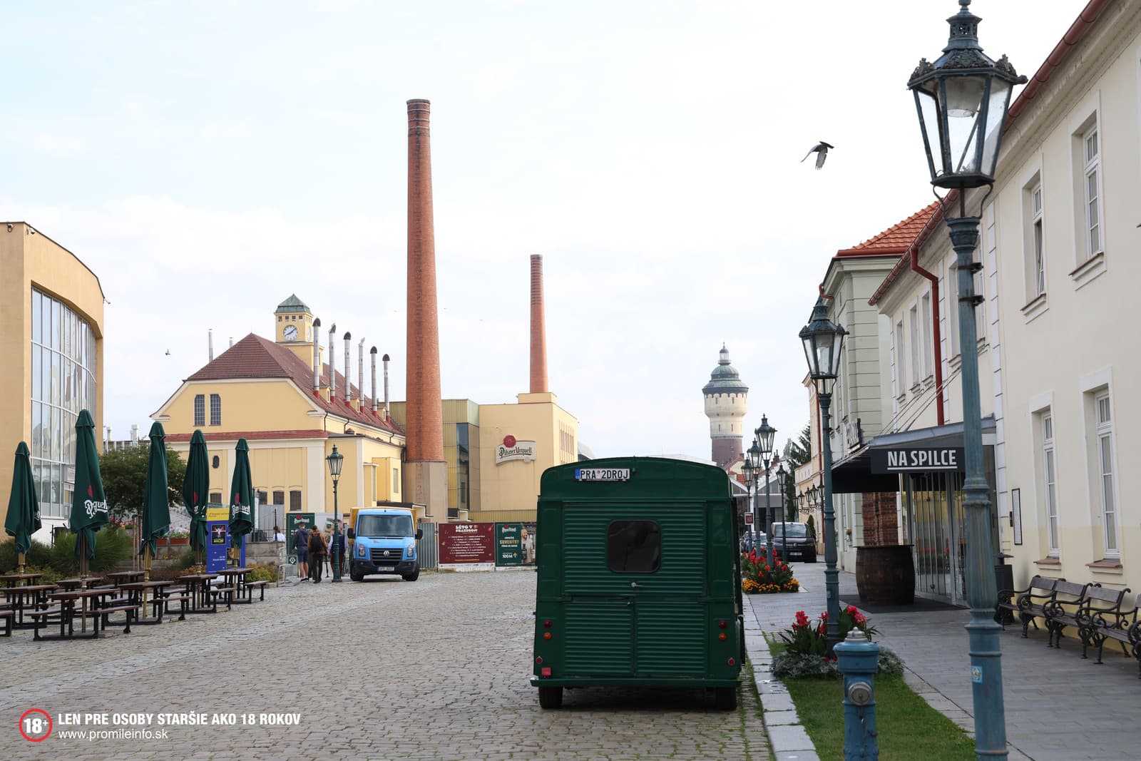Pohľad na pivovar Plzeňský Prazdroj