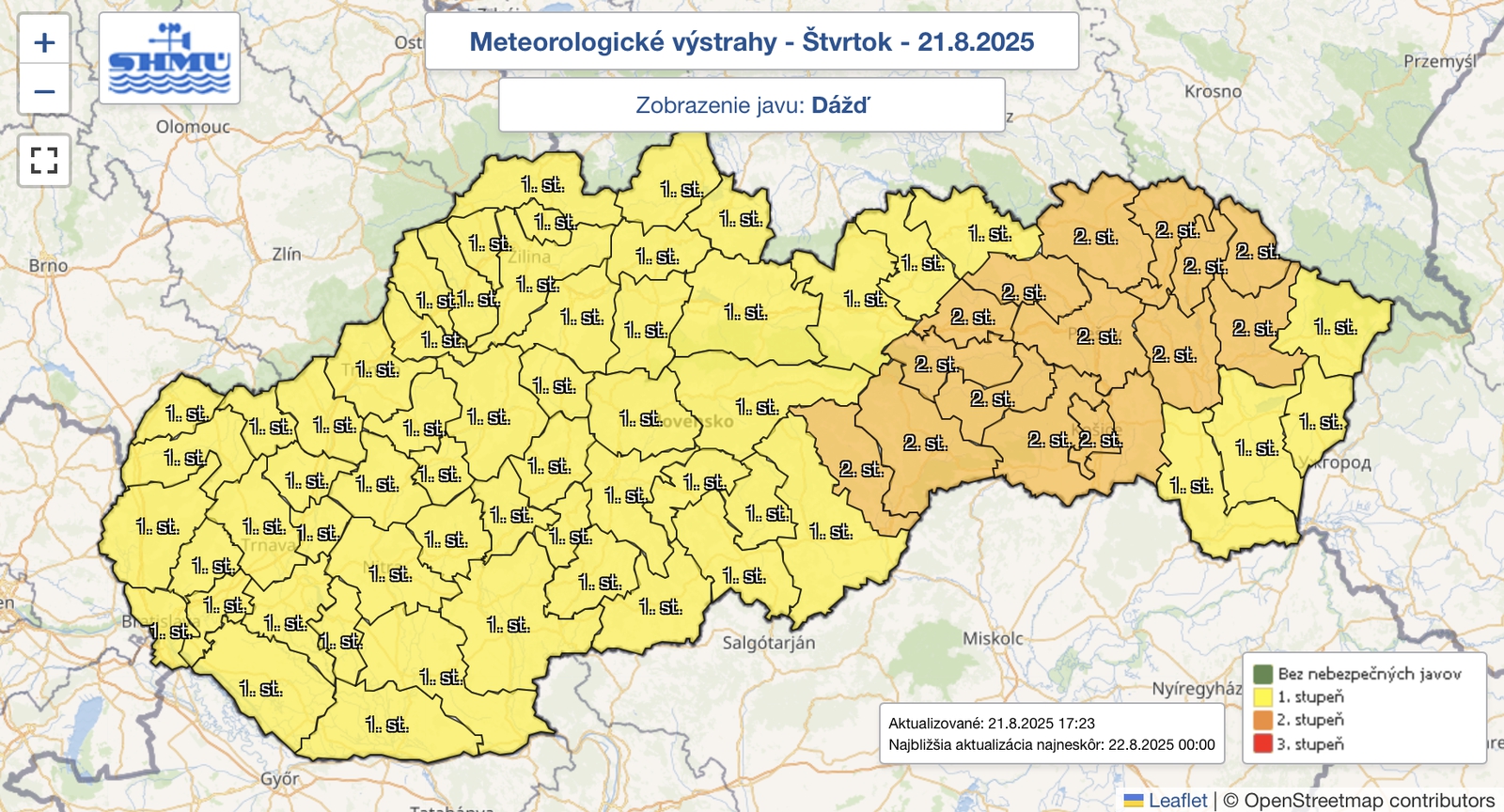 Náhla zmena počasia: Dážď