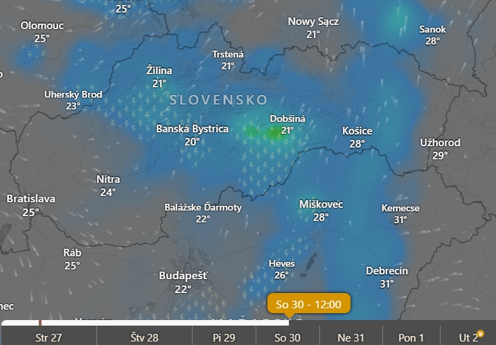Predpoveď počasia na koniec