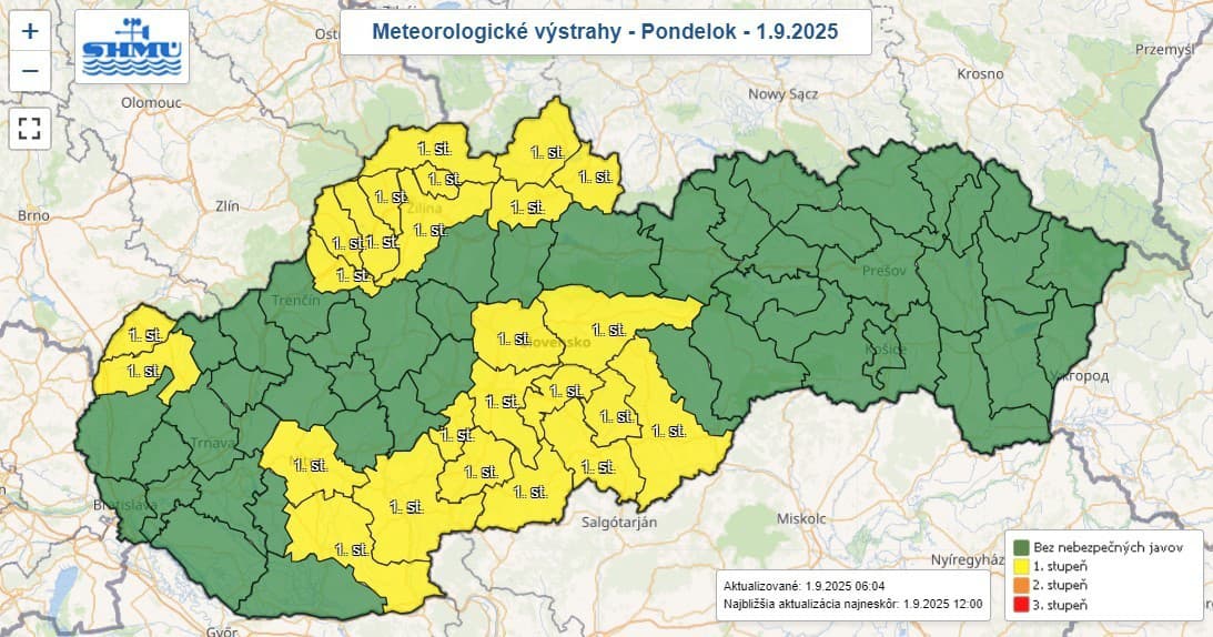 V niektorých okresoch Slovenska