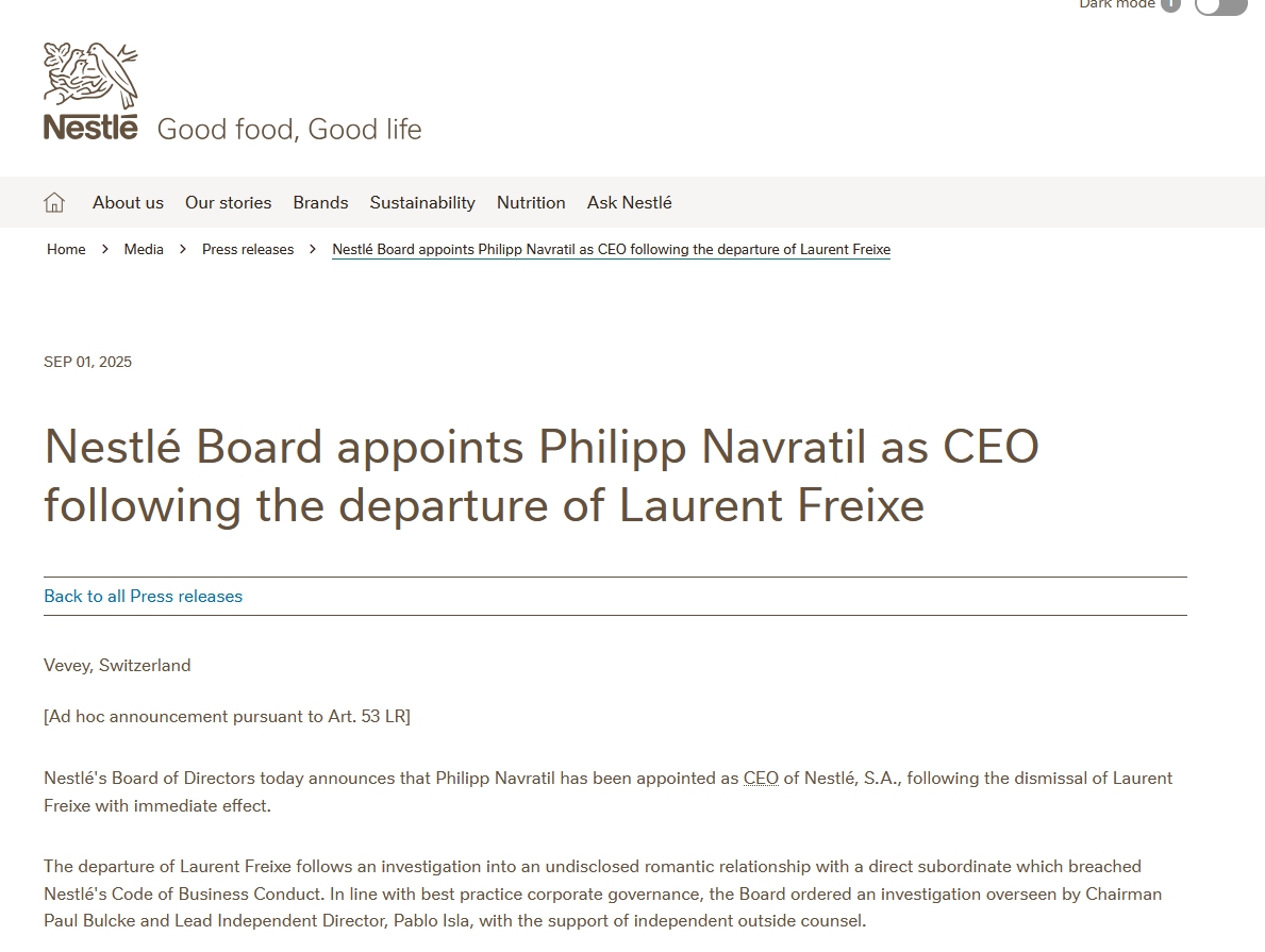 Šéfa Nestlé náhle VYRAZILI!