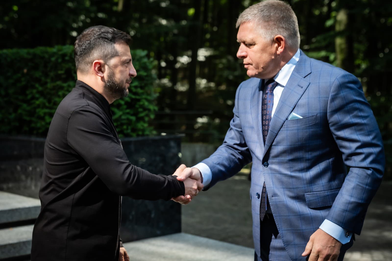 Stretnutie medzi premiérom SR Robertom Ficom a ukrajinským prezidentom Volodymyrom Zelenským