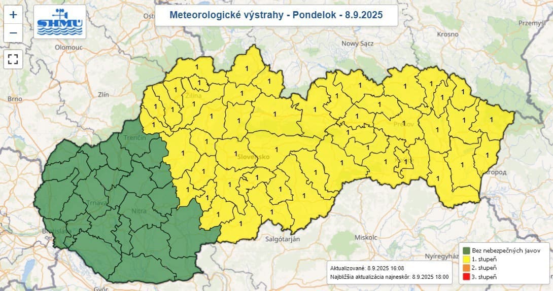 Silný vietor, lejak aj