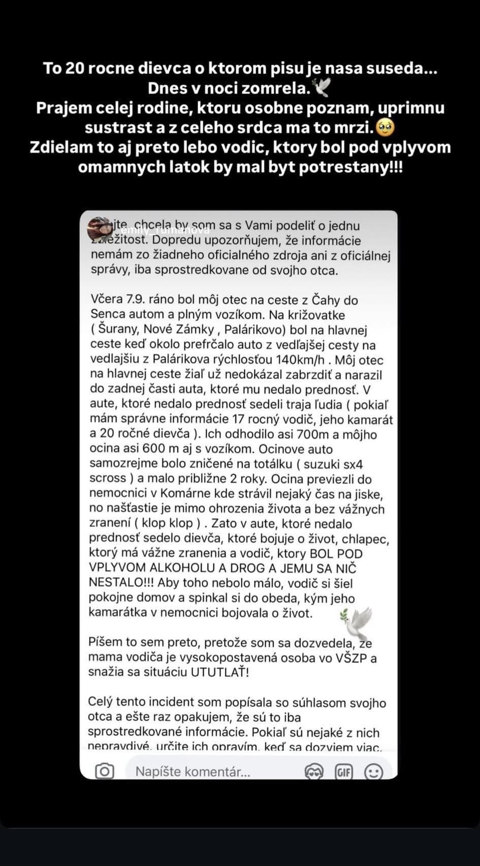 SMÚTOK rodiny Bianky Rumanovej: