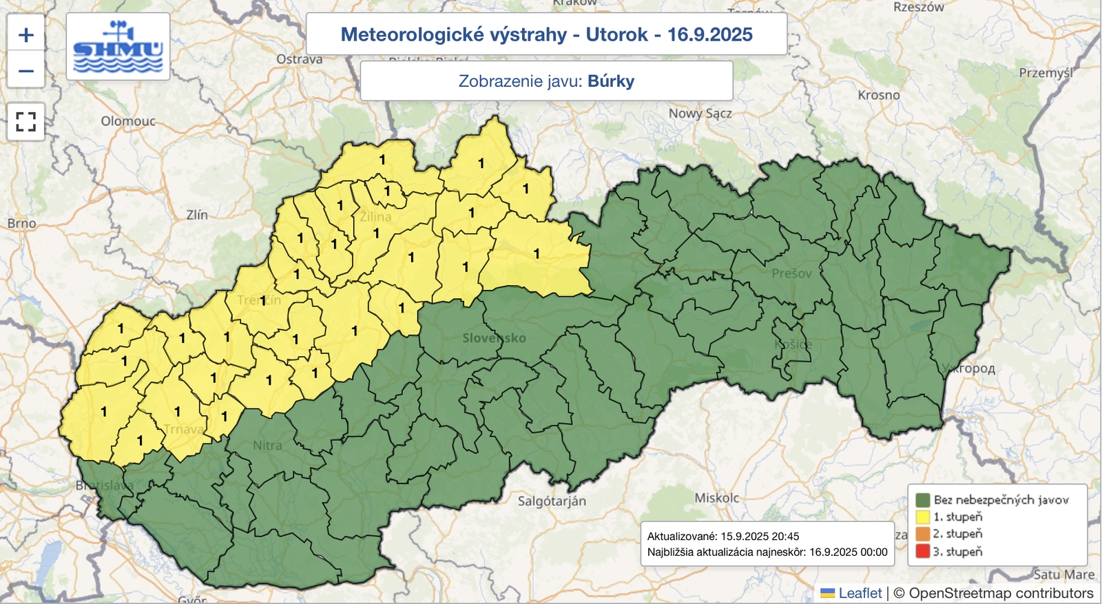 Meteorológovia varujú pred dažďom