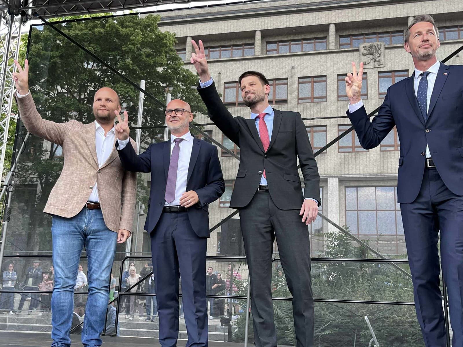 Jaroslav Naď, Branislav Gröhling, Michal Šimečka a Milan Majerský