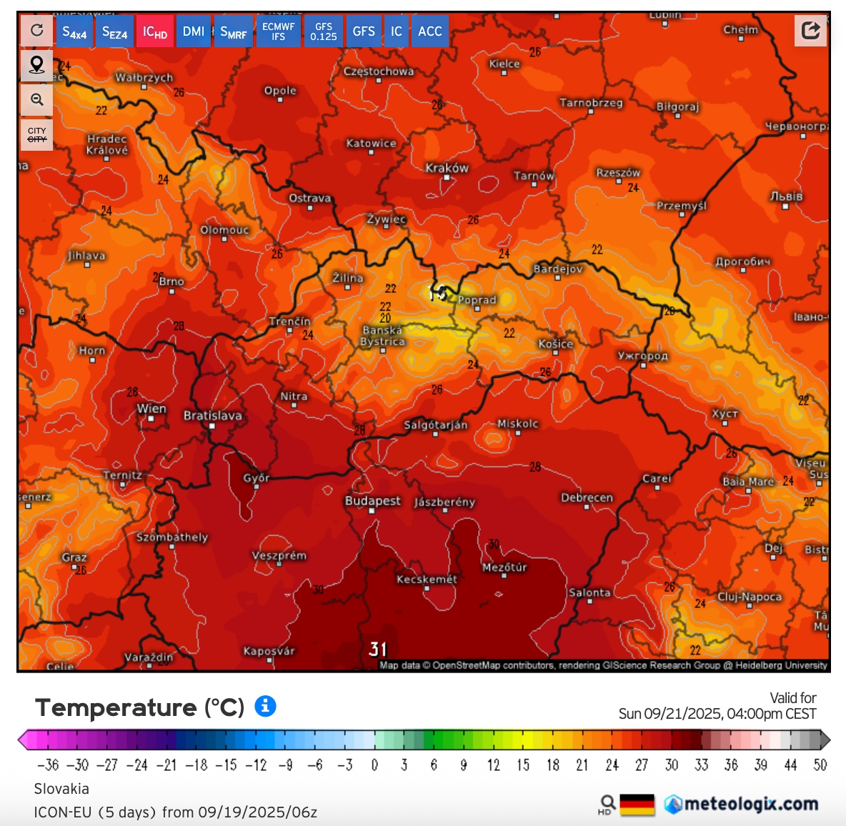 Predpoveď na nedeľu 21.9.2025