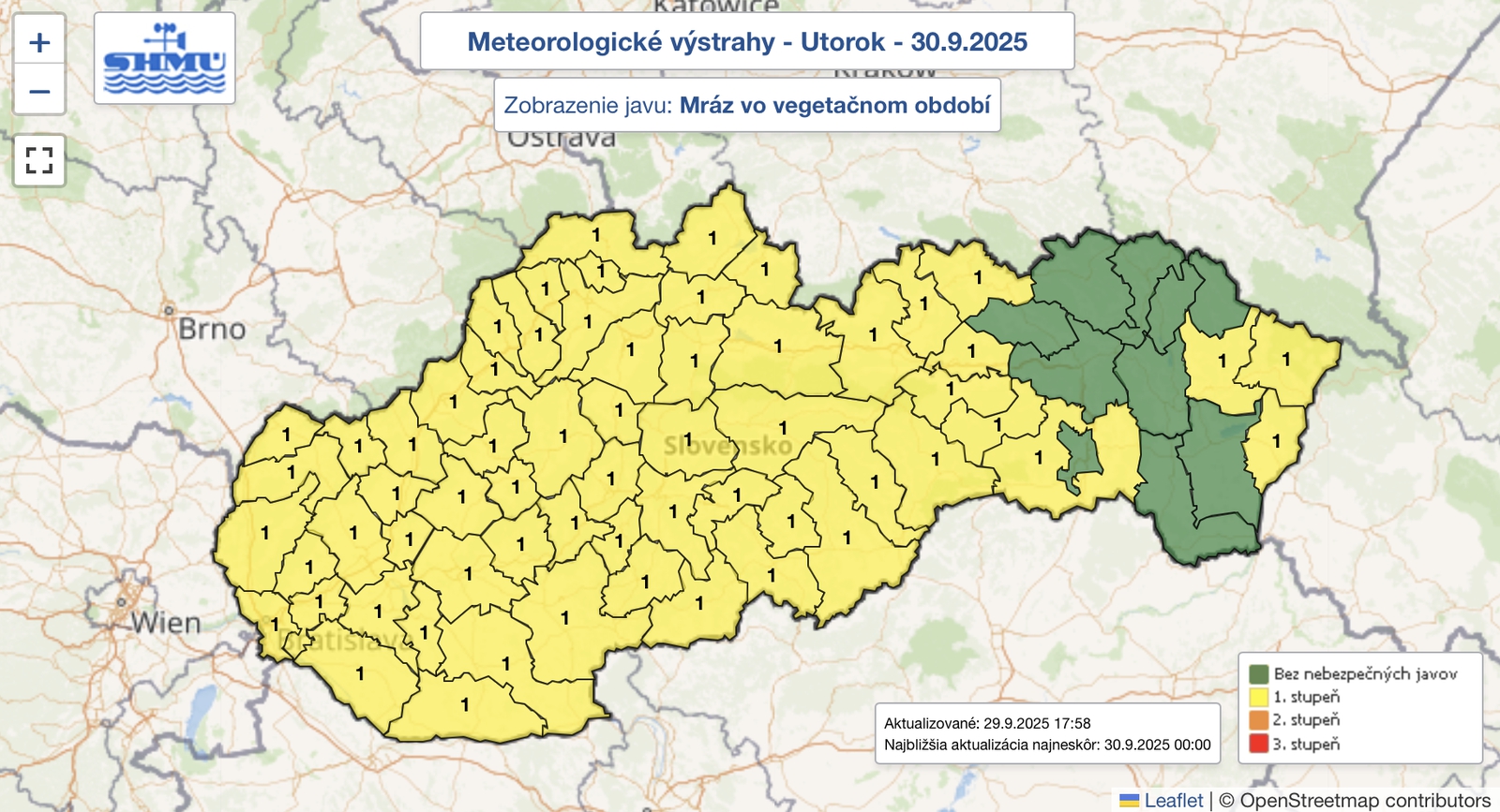 Meteorológovia varujú pred prízemným