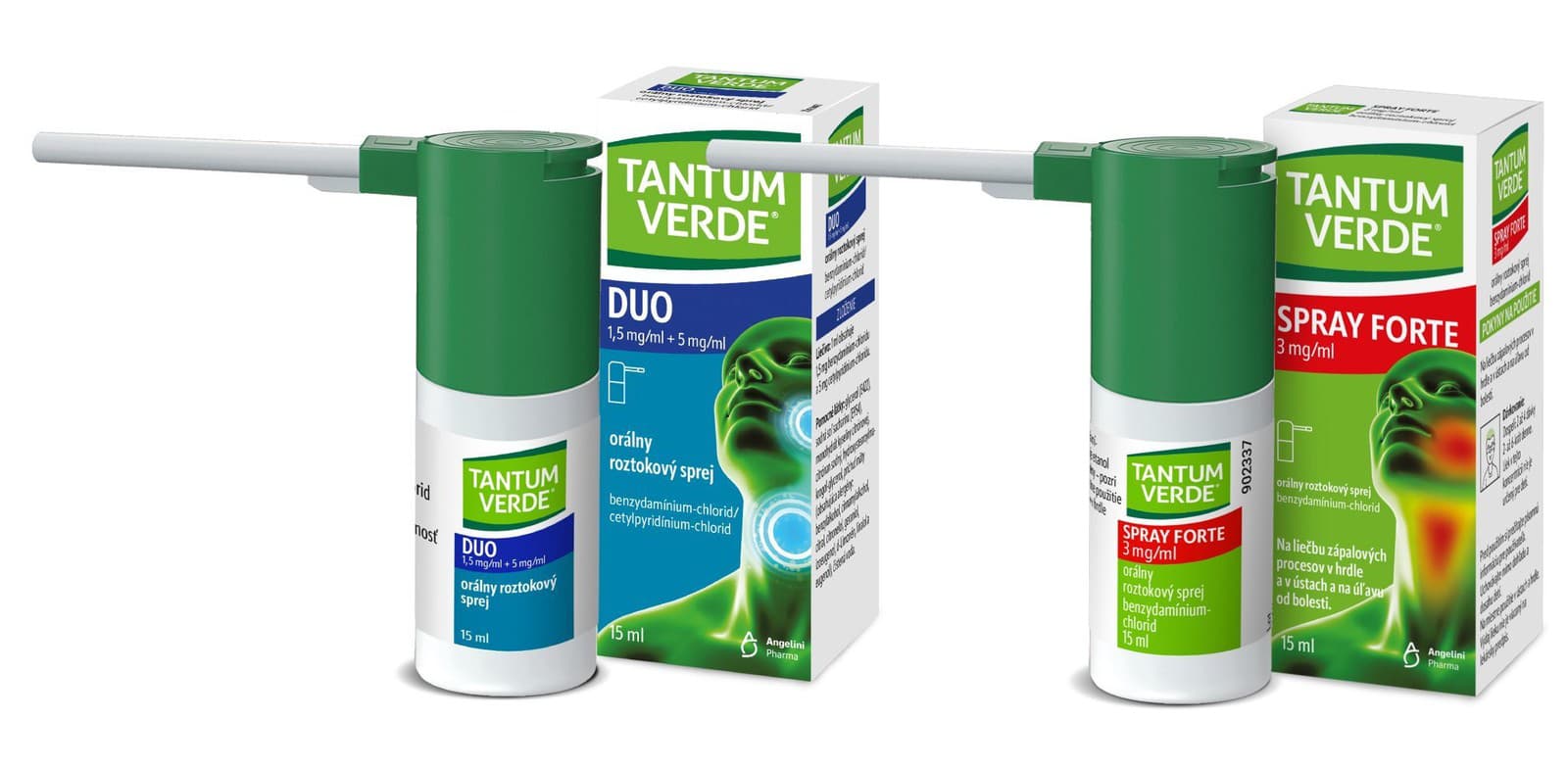 Tantum Verde Duo a Tantum Verde Forte Spray (Zdroj: Tantum Verde)