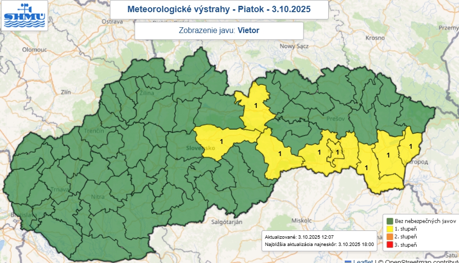 Meteorológovia vydali výstrahy pred