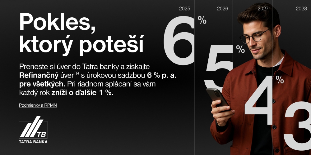 Refinančný úver s poklesom, ktorý poteší (Zdroj: Tatra banka)