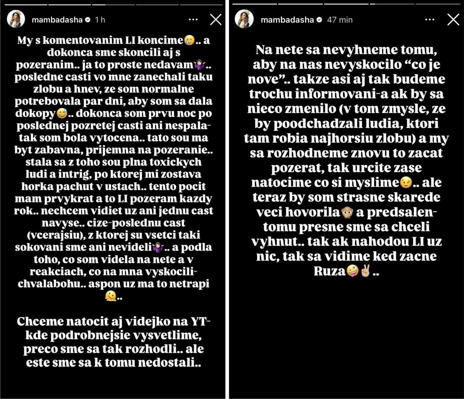 Mamba ZNECHUTENÁ z markizáckej