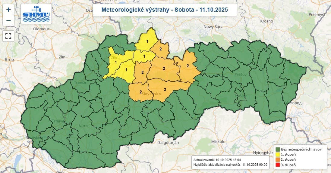Meteorológovia varujú pred silnejším