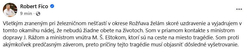 MIMORIADNY ONLINE Čelná zrážka