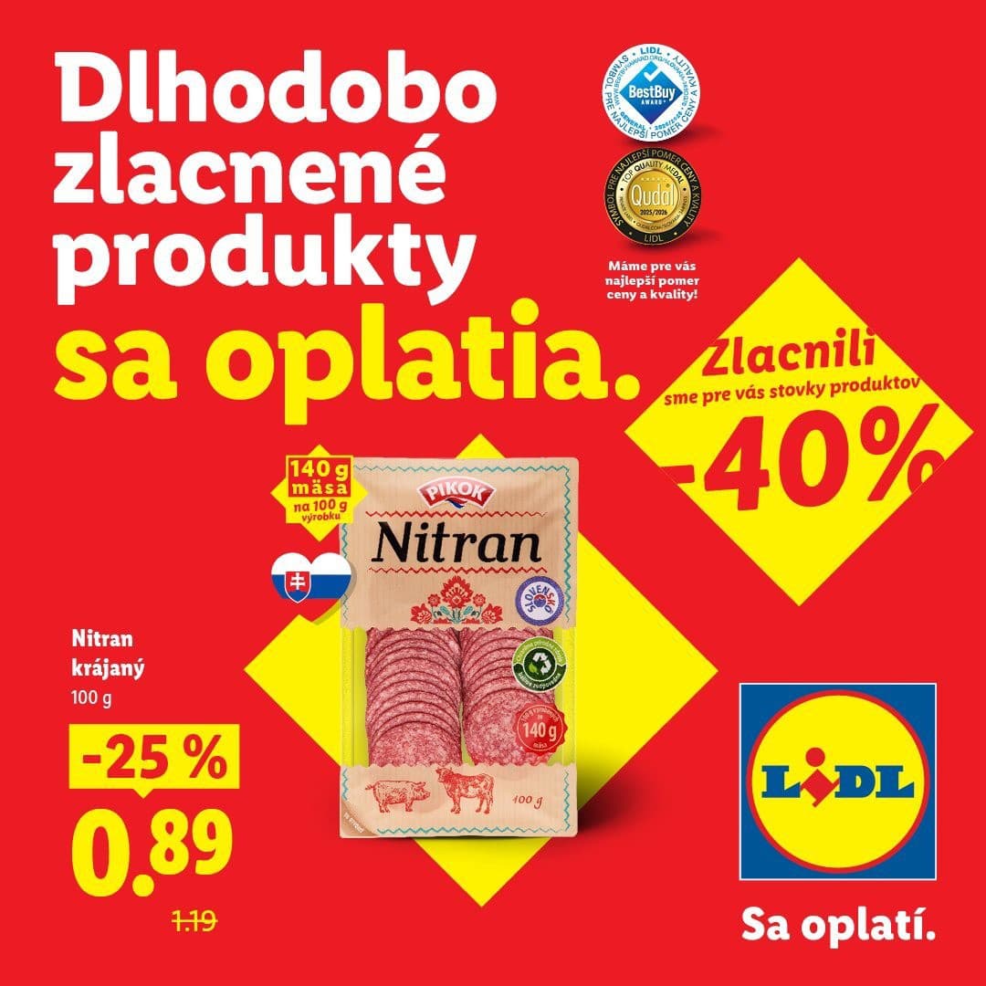 Dlhodobo zlacnené produkty sa