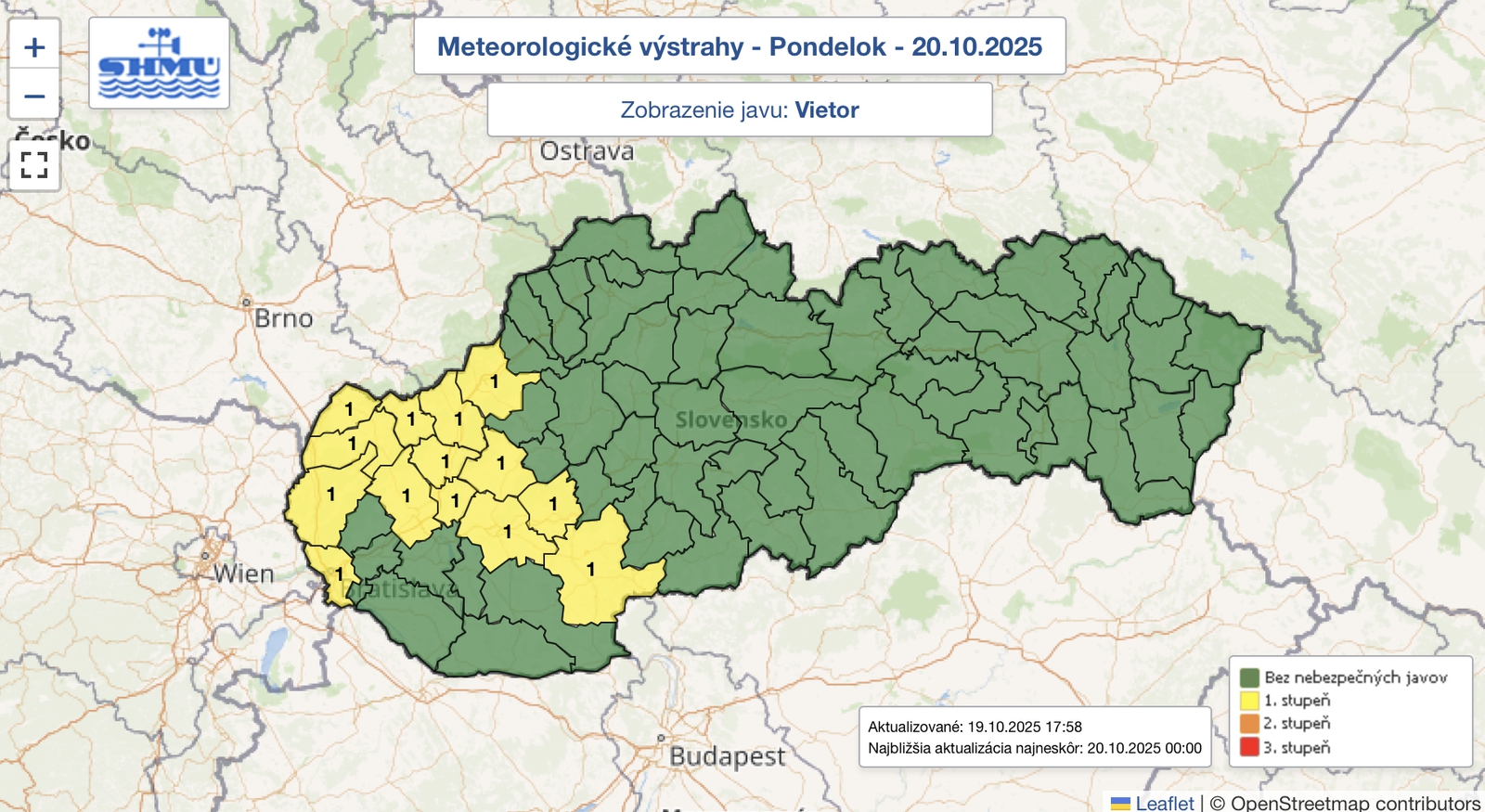 Meteorológovia varujú pred vetrom: