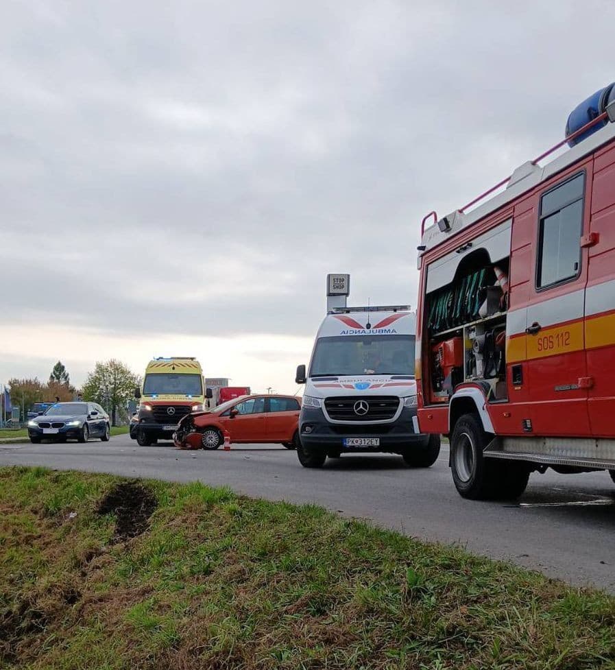 Dopravná nehoda v Prievidzi.