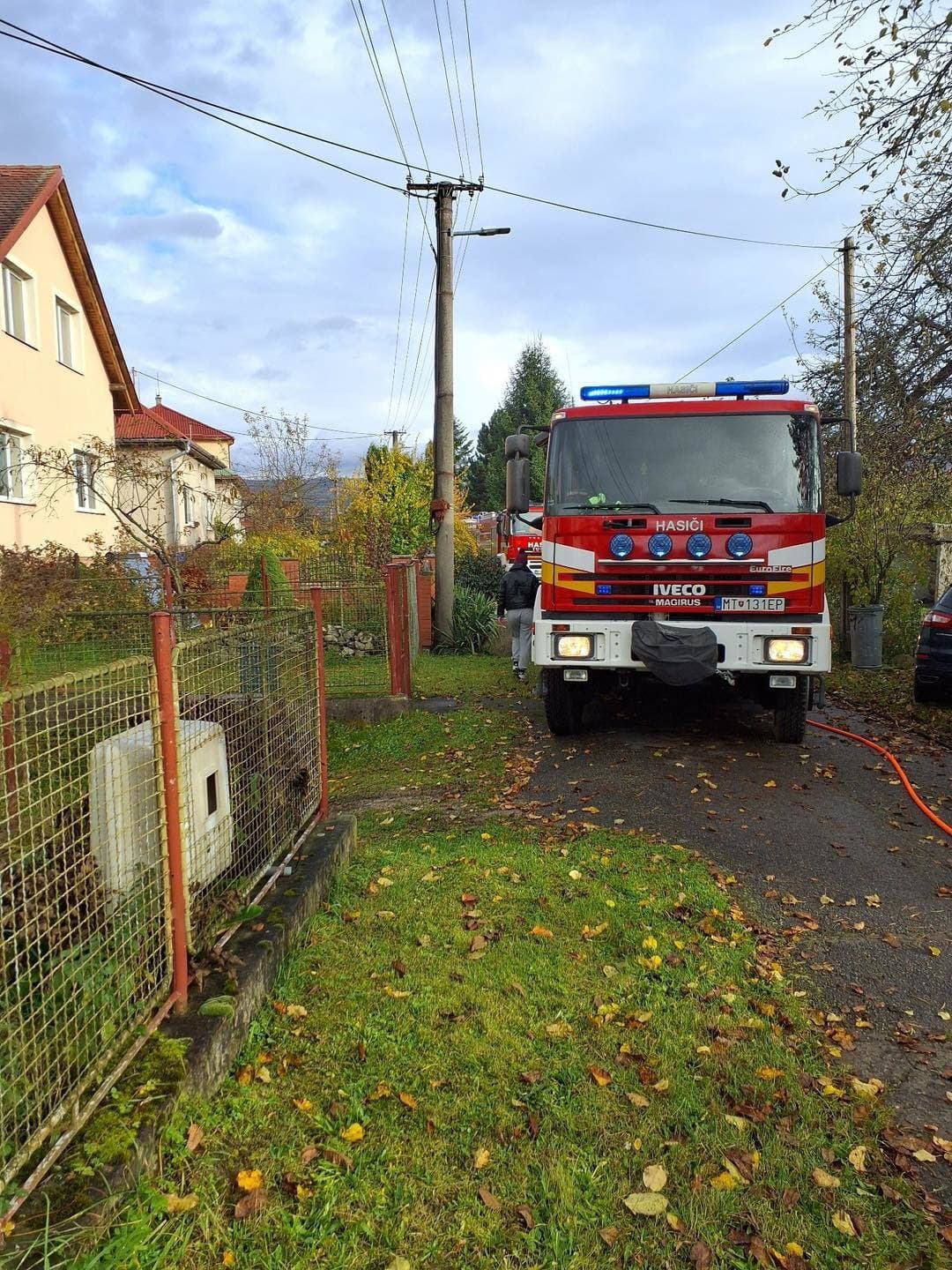 Požiar plechovej garáže v obci Sučany.