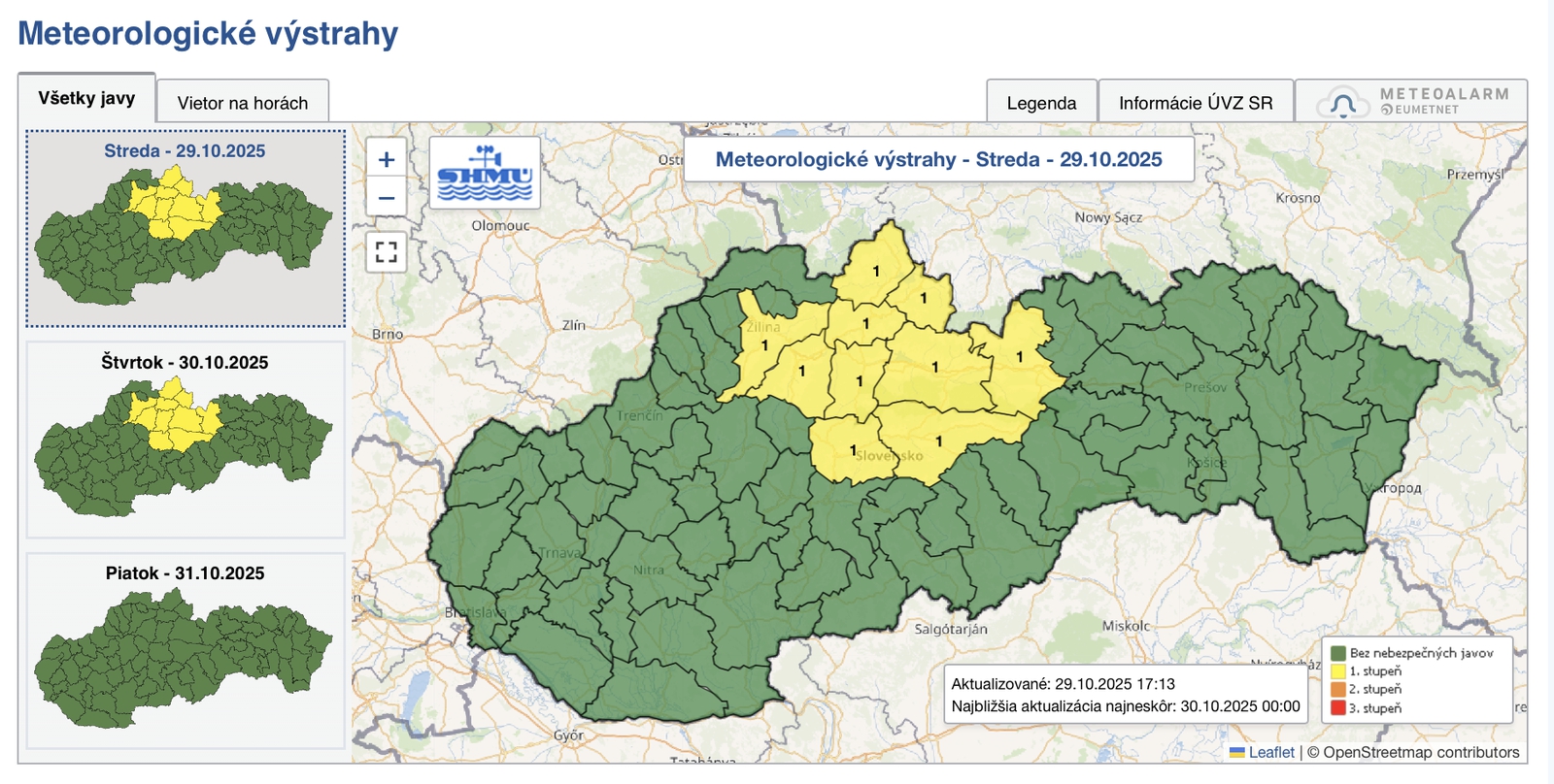 Pozor na nebezpečný vietor: