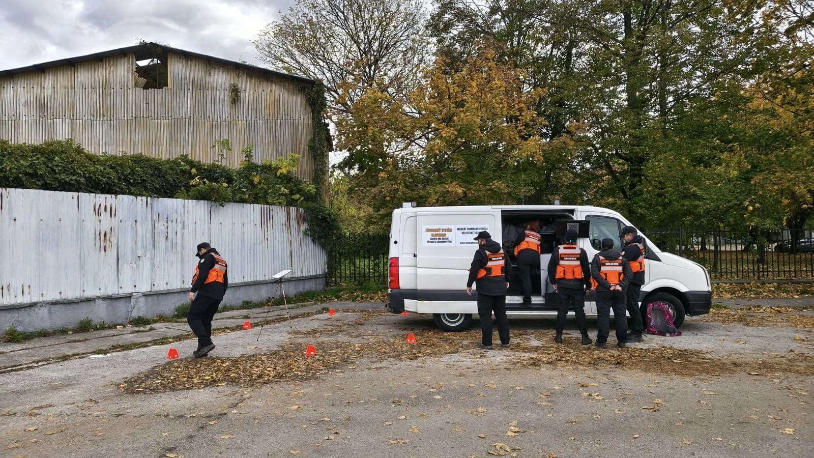 Záber z pátracích akcíí po Jaroslavovi P. z okresu Hlohovec