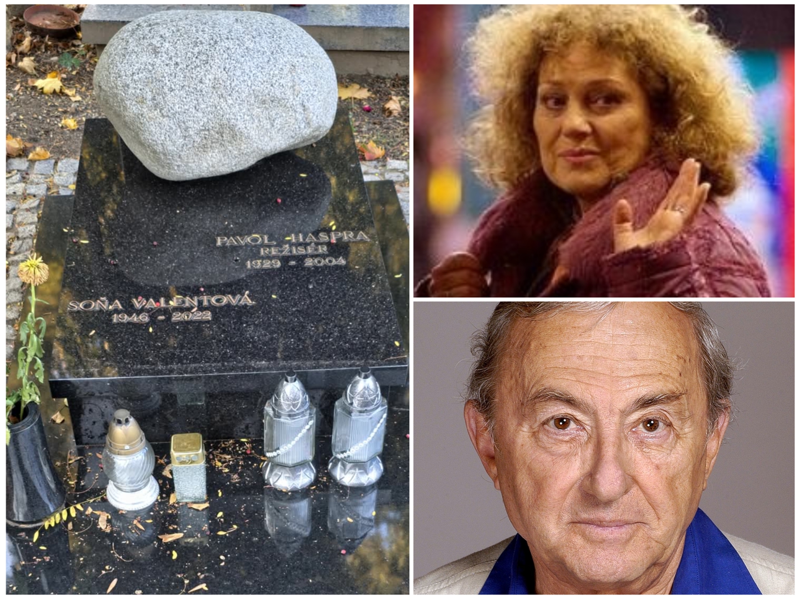 herečka Soňa Valentová (1946 - 2022), režisér Pavol Haspra (1929 - 2004)