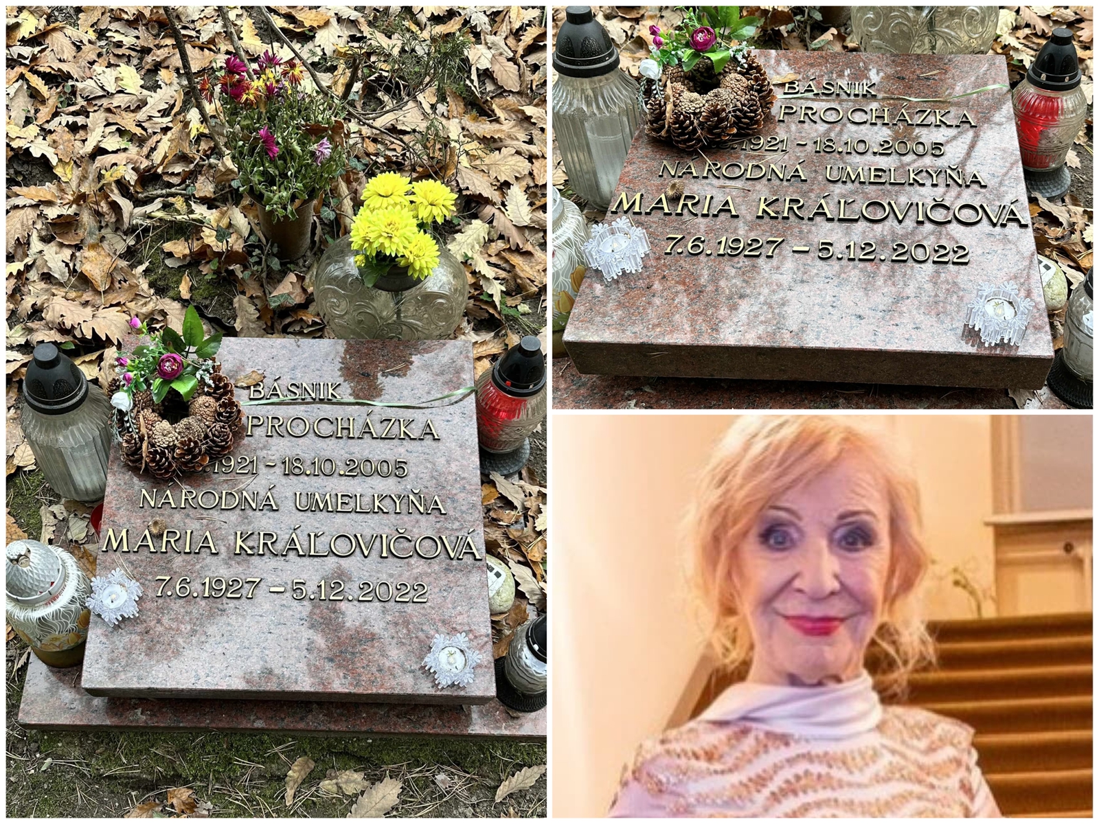 herečka Marína Kraľovičová (1927 - 2022)