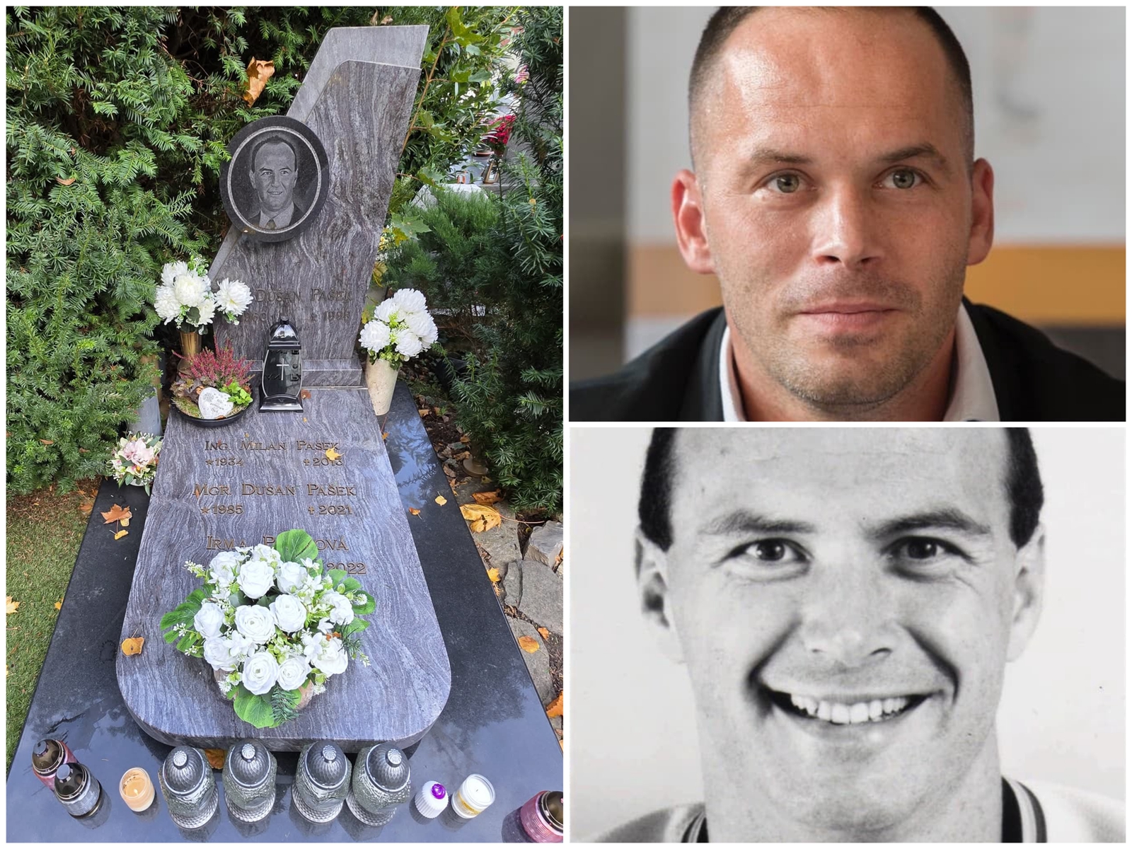 hokejisti Dušan Pašek (1960 - 1998) a Dušan Pašek ml. (1985 - 2021)