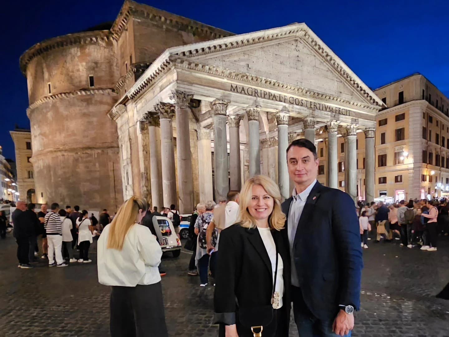 Juraj Rizman a Zuzana Čaputová v Ríme