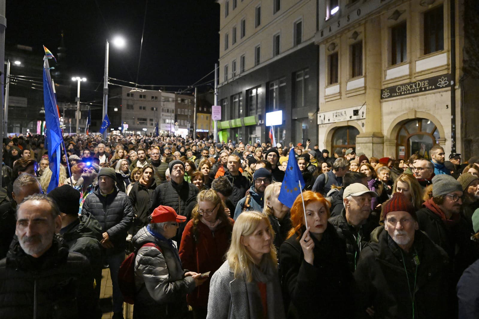 Pochod strany SaS za odstúpenie riaditeľa SIS Pavla Gašpara