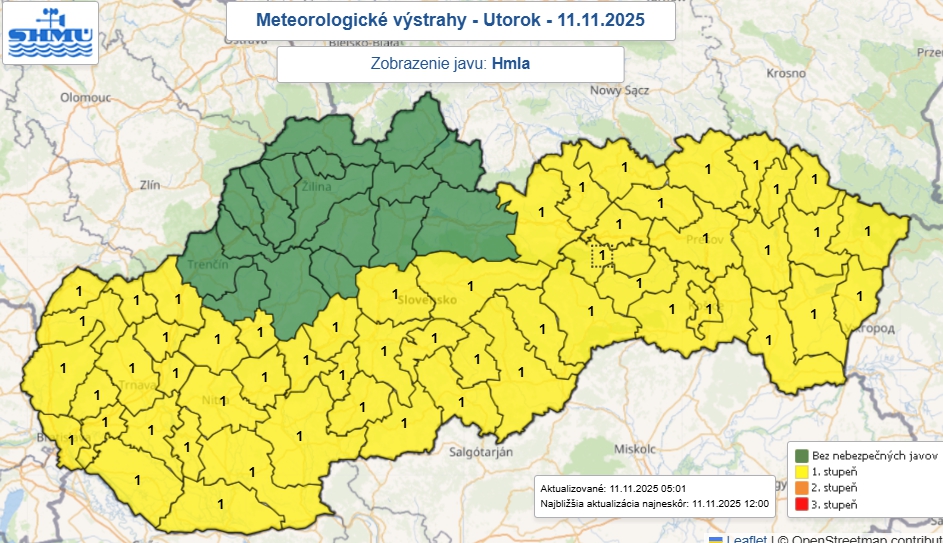 Pozor na cestách! Meteorológovia