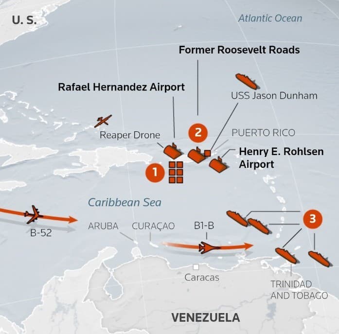 Rozmiestnenie amerických jednotiek v Karibiku