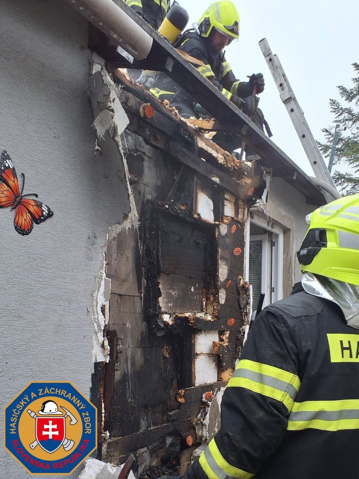 Požiar chatky v Ružinove.