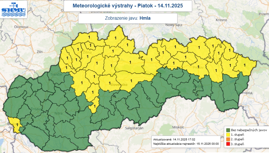 Nebezpečné hmly sa šíria