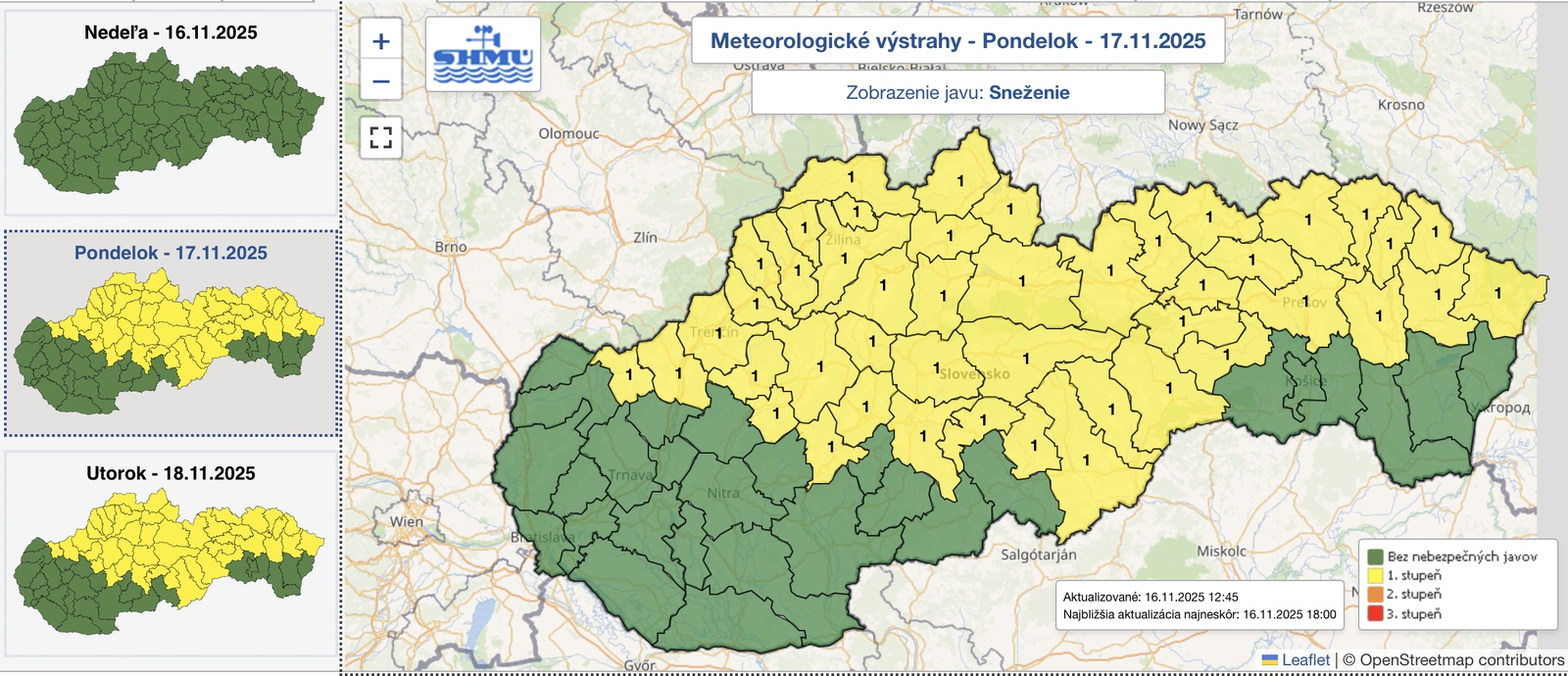 Slovensko čaká intenzívne ochladenie: