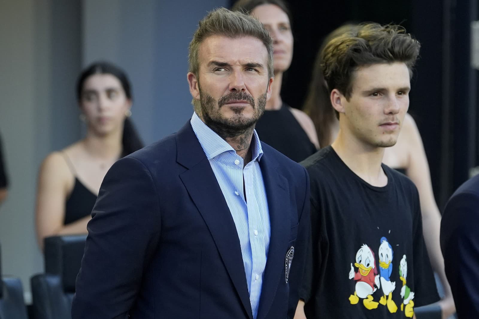David Beckham so svojím synom najmladším synom Cruzom